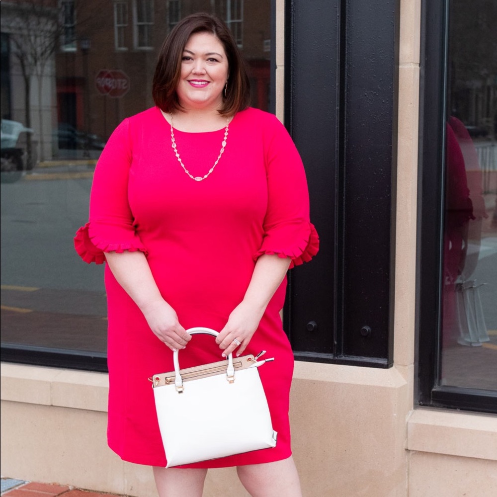 Plus Size Pink Shift Dress